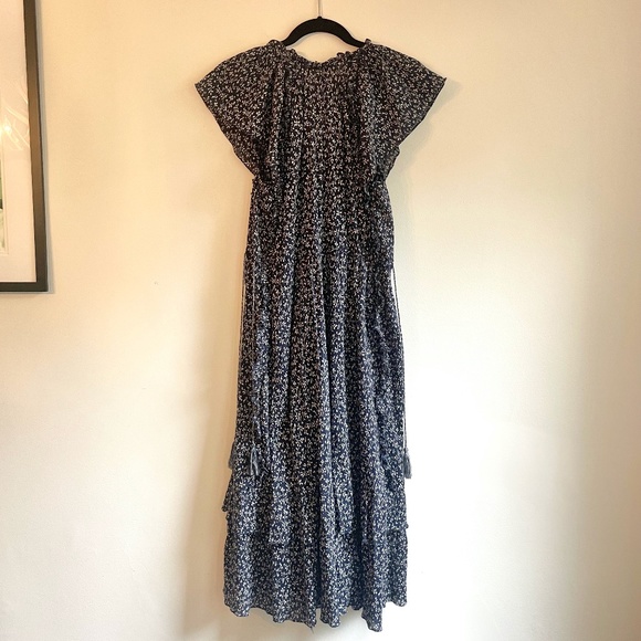 Ulla Johnson Blue Pattern Midi Dress - Picture 7 of 10